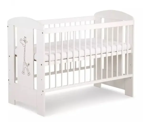 KLUPŚ Postýlka pro miminko Safari - bílá, 120x60cm