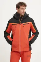 Lyžařská bunda EA7 Emporio Armani Kitzbuhel Colorblock Logo oranžová barva, PNCJZ.6DPG15