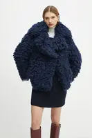 Vlněná bunda Luisa Spagnoli tmavomodrá barva, přechodná, 58556