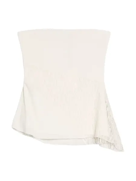 Bershka Top  šedobiela