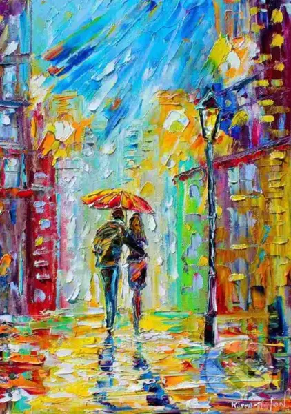 Rainy Romance in the City