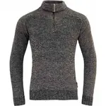 Devold BISPEN WOOL ZIP NECK Pánsky vlnený sveter, tmavo sivá, veľkosť