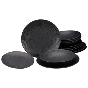 Creatable JÍDELNÍ SOUPRAVA Vesuvio black 12dílné