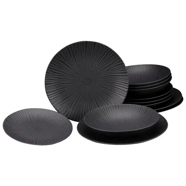 Creatable JÍDELNÍ SOUPRAVA Vesuvio black 12dílné