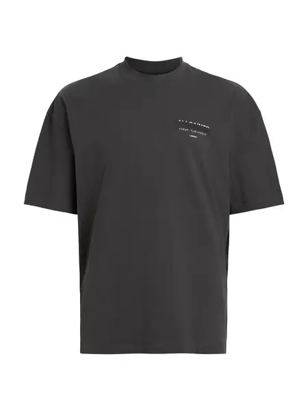 AllSaints Tričko 'REDACT'  čierna / biela