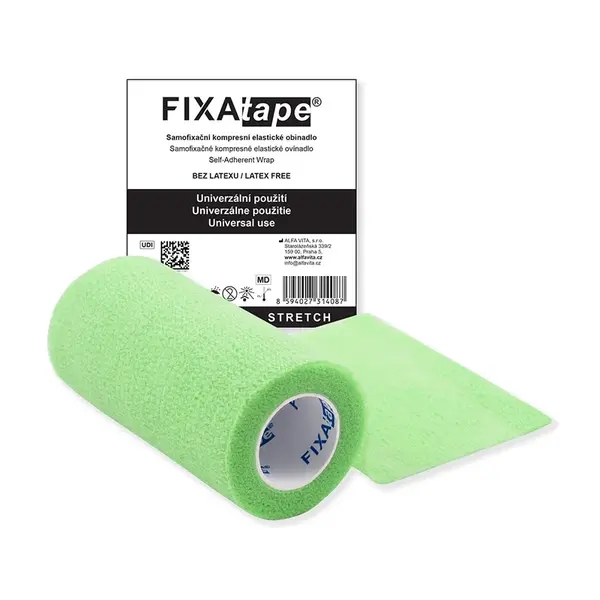 FIXAtape STRETCH 7,5 x 450 cm samofixační elastické obinadlo zelené