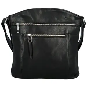 Módní dámská koženková crossbody kabelka Lajla, černá