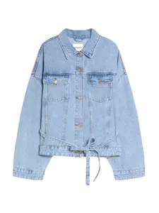 Bershka Prechodná bunda  modrá denim