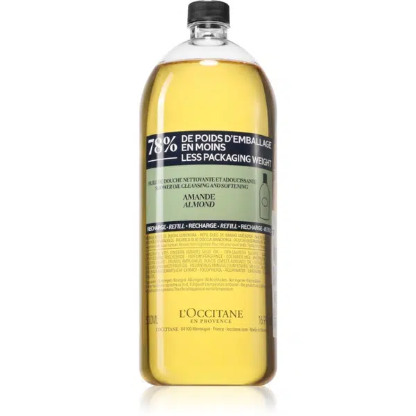 L’Occitane Almond ošetrujúci sprchový olej Refill 500 ml
