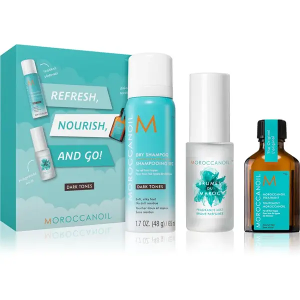 Moroccanoil Refresh, Nourish, and Go! (Dark Tones) sada pre tmavé vlasy pre ženy