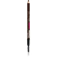 NYX Professional Makeup Powder Louder ceruzka na obočie s kefkou odtieň Deep Brown 1 ks