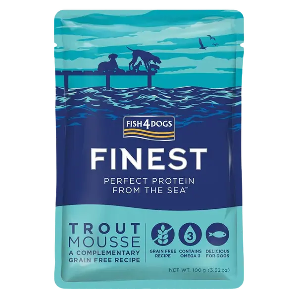 FISH4DOGS Lahodná kapsička pre psov 99% pstruh 100 g