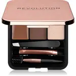 Makeup Revolution Brow Sculpt Kit sada pre dokonalé obočie odtieň Medium 2.2 g