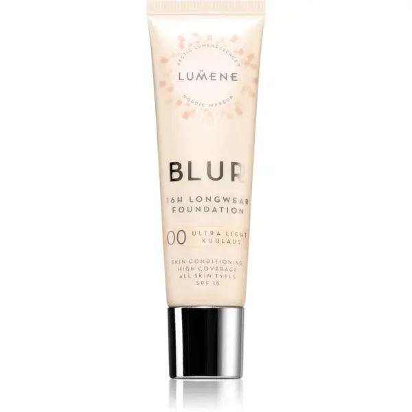 Lumene Blur 16h Longwear dlhotrvajúci make-up SPF 15 odtieň 00 Ultra Light (Warm) 30 ml