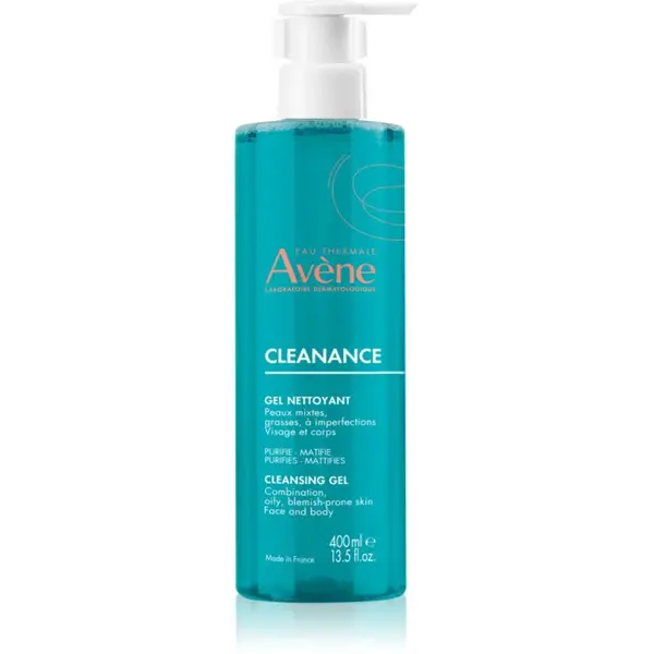 Avène Cleanance Cleansing Gel čistiaci gél pre mastnú pleť so sklonom k akné 400 ml