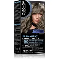 Syoss Permanent Cool Color permanentná farba na vlasy s chladným podtónom odtieň 6_46 Chladná tmavá blond 1 ks