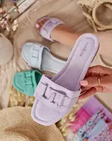 Resti Royalfashion Purple women's flip-flops with buckle Rydr
