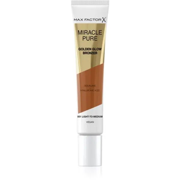 Max Factor Miracle Pure krémový bronzer pre rozjasnenie pleti odtieň 001 Light To Medium 15 ml