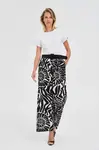 Marisse Viscose Trousers With A Belt, Black