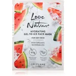 Oriflame Love Nature Gel To Ice Organic Watermelon hydratačná pleťová maska pre suchú pleť 10 ml