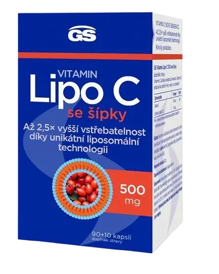 GS Vitamín Lipo C 500mg so šípkami 100 kapsúl
