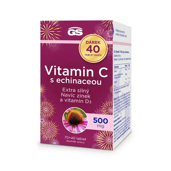 GS Vitamin C 500 s echinaceou 70+40 tablet NAVÍC