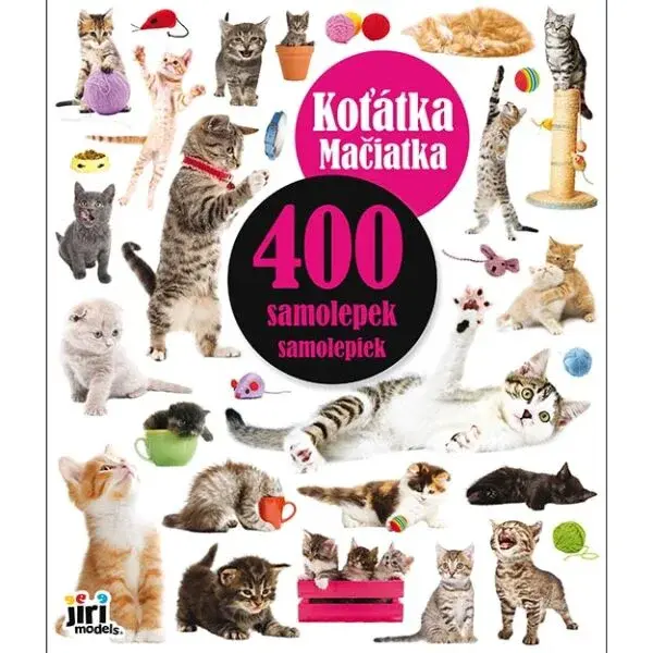 JIRI MODELS 400 KOŤÁTKA Samolepková knížka, mix, velikost