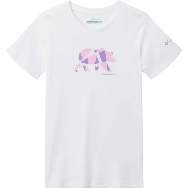 Columbia MISSION LAKE SHORT CRAPHIC SHIRT Dívčí tričko, bílá, velikost