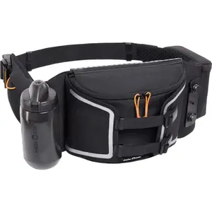 FIDLOCK HIP BELT DOUBLE + TWIST 450ML Běžecká ledvinka s lahví, černá, velikost
