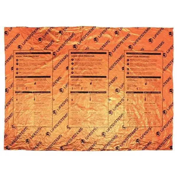 LIFESYSTEMS HEATSHIELD BLANKET - SINGLE Nouzová fólie, oranžová, velikost