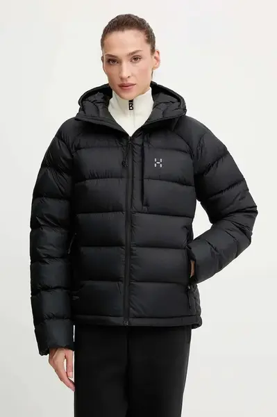 Péřová bunda Haglöfs Rosson Down dámská, tmavomodrá barva, zimní, 607468