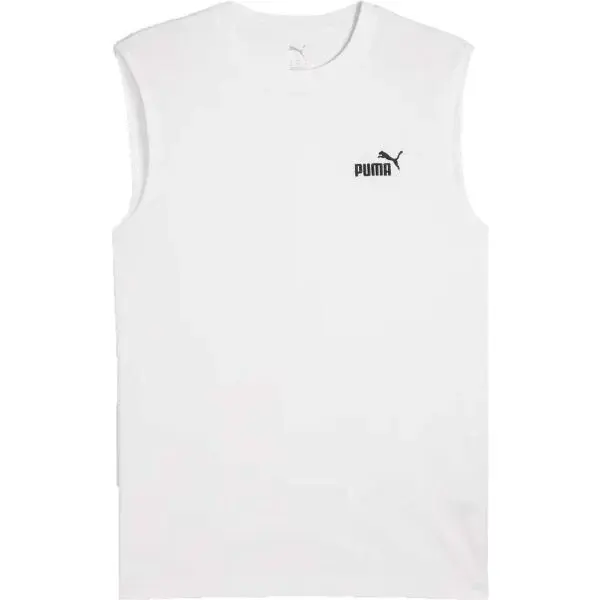 Puma ESSENTIALS NO 1 LOGO SLEVEIESS TEE Pánské tílko, bílá, velikost