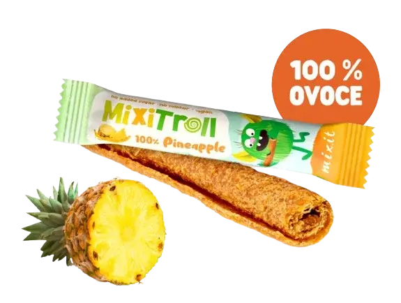 MIXIT Ovocná rolka MixiTroll – 100 % Ananas 20 g