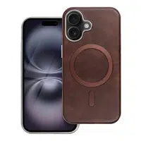 Zadní kryt GENTLEMAN MAG COVER Case compatible with MagSafe proApple iPhone 15, hnědá