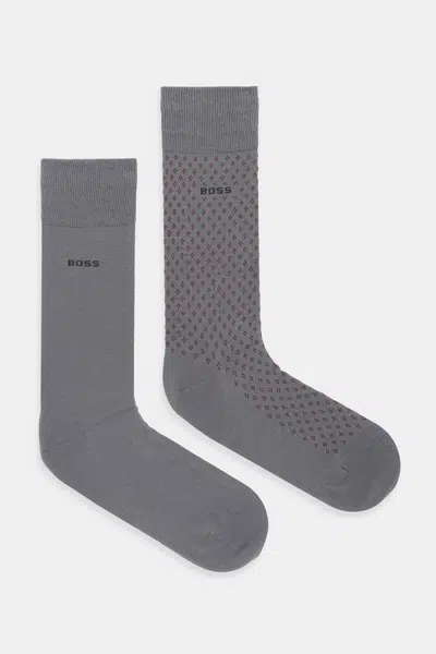 Ponožky BOSS 2-pack šedá barva, 50547832