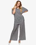 Resti Black women's pleated patterned set - Clothing