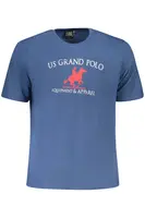 Modré triko US Grand Polo s krátkým rukávem
