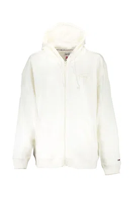 Tommy Jeans Hooded Collar White Women's Sweatshirt Dw0dw13575ybl