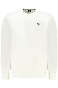 Pánská bílá mikina bez kapuce