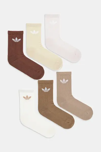 Ponožky adidas Originals Tr Crew S 6-pack béžová barva, JY2678