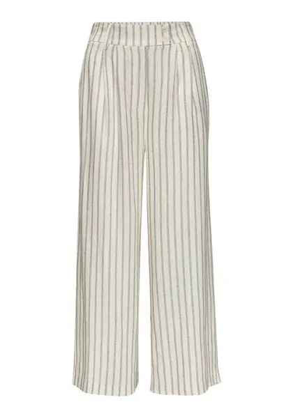 LASCANA Plisované nohavice  krémová / čierna