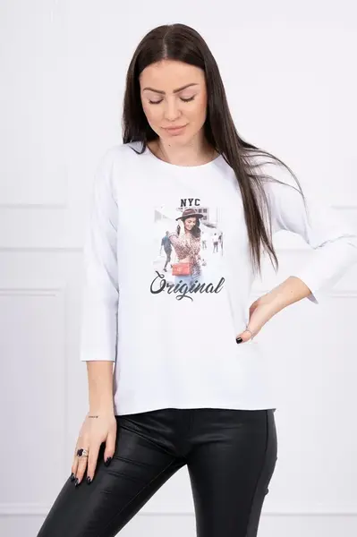 marka niezdefiniowana Halenka s potiskem Originální bílá