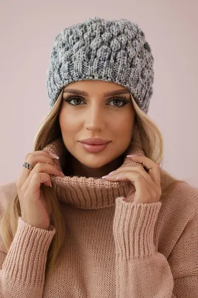 marka niezdefiniowana Čepice K156 šedá + fialová