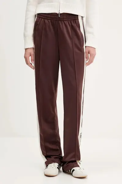 Tepláky adidas Originals Adibreak dámské, hnědá barva, s aplikací, KD2518