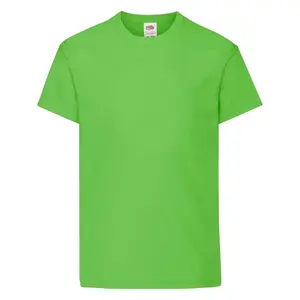 Green T-shirt for Children Original Fruit of the Loom