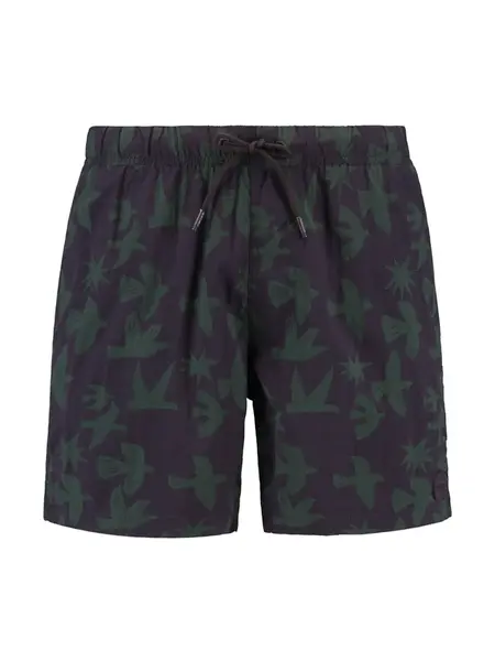 Shiwi Plavecké šortky 'Nick'  tmavozelená / baklažánová