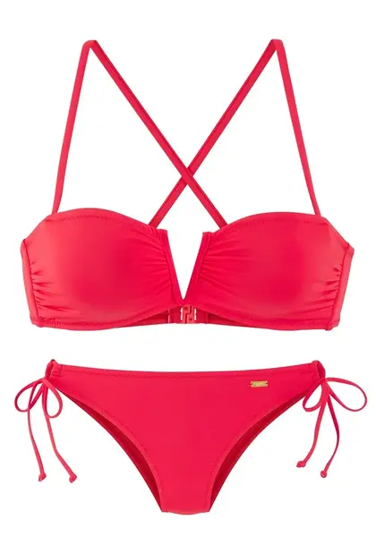 BUFFALO Bikiny  neónovo červená