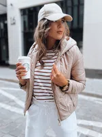 Dámská prošívaná bunda LILYWOOL Barva kamelová DSTREET