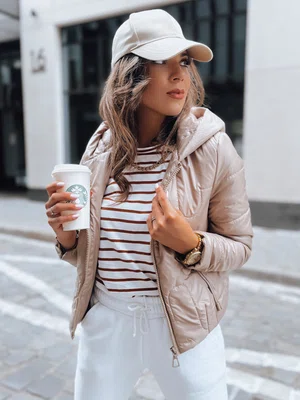 Dámská prošívaná bunda LILYWOOL Barva kamelová DSTREET