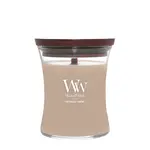 WoodWick Vonná sviečka váza stredná Patchouli Creme 275 g